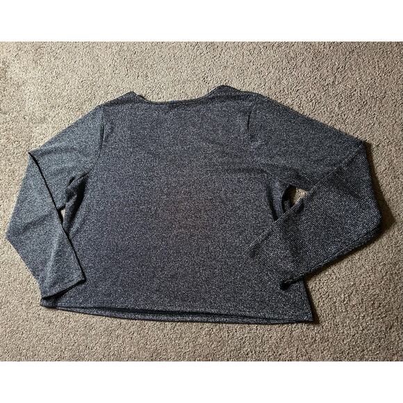 NWT Women’s 3X Old Navy Black Sparkle Long Sleeve Cropped Blouse - Picture 6 of 6